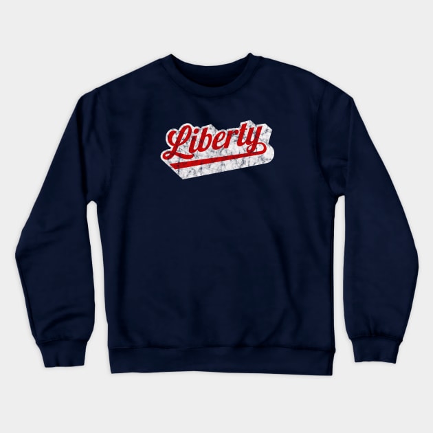 Show Your Support for LIberty with this vintage design Crewneck Sweatshirt by MalmoDesigns